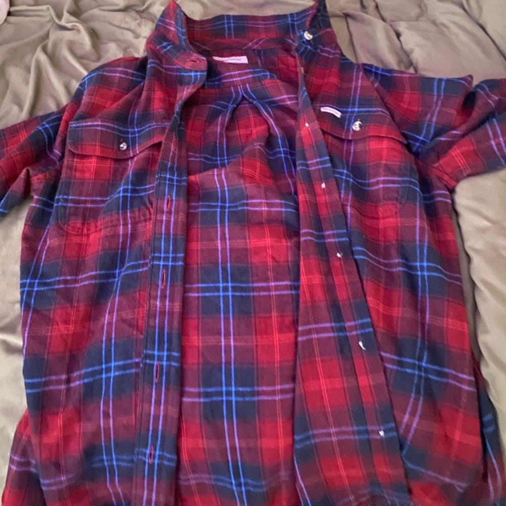Cute red and blue flannel for fall